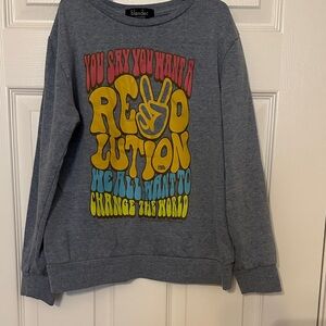 Kids' Gray Revolution Graphic Sweatshirt